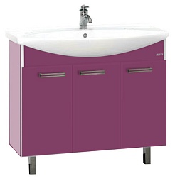 Misty Тумба для умывальника Джулия 120 прямая сиреневая – фотография-1