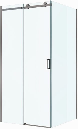 BelBagno Душевой уголок Soft Close-2 SOFT_CLOSE-2-A-1-100-C-GM 100x100 профиль оружейная сталь стекло прозрачное – фото-1