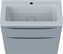 Vivon Тумба с раковиной Ostin 70 напольная серая матовая – фотография-7