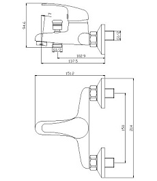 Rossinka Смеситель Y35-31 для ванны с душем – фотография-2