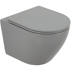 BelBagno Унитаз подвесной Colorato BB062CHR-GR безободковый – фотография-1