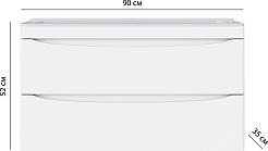 Vivon Тумба с раковиной Ostin 90 подвесная белая матовая – фотография-17