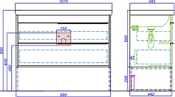 Aqwella Тумба с раковиной Fargo 100 – фотография-2