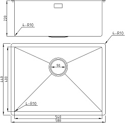 Milacio Мойка кухонная Denia 58 Steel нержавеющая сталь – фотография-3
