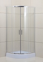 BelBagno Душевой уголок Uno 80/80 UNO-195-R-2-80-C-Cr стекло прозрачное