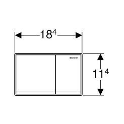 Geberit Кнопка смыва Omega 60 115.081.SQ.1 умбра – фотография-2