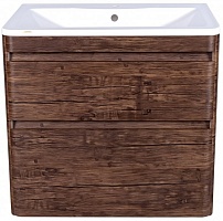 Style Line Тумба для умывальника подвесная Атлантика 80, Люкс, старое дерево, PLUS
