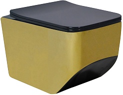 Esbano Унитаз Burgos подвесной безободковый золотой – фотография-1