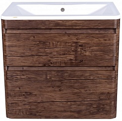 Style Line Тумба для умывальника подвесная Атлантика 80, Люкс, старое дерево, PLUS – фотография-1