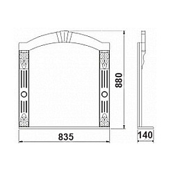 Атолл Мебель для ванной Александрия 85 K айвори – фотография-5