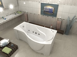 Bas Акриловая ванна Капри 170x95 R с гидромассажем – фотография-3