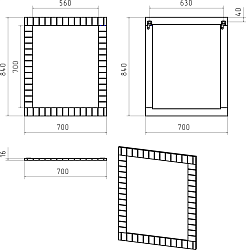 Brevita Мебель для ванной Dakota 70 дуб галифакс олово/белая – фотография-11
