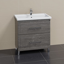 СанТа Тумба под раковину Венера 80 дуб шале графит – фотография-3