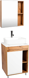Viant Мебель для ванной Бостон 56 белая/дуб вотан – фотография-1