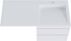 Vivon Тумба с раковиной под стиральную машину Harper 120 R подвесная белый глянец – фотография-6