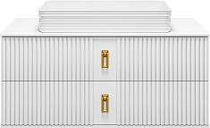 Brevita Тумба с раковиной Sevilla 105 подвесная белая