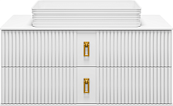 Brevita Тумба с раковиной Sevilla 105 подвесная белая – фотография-1