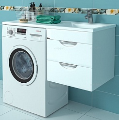 СанТа Тумба с раковиной Лидер 48 R подвесная – фотография-1