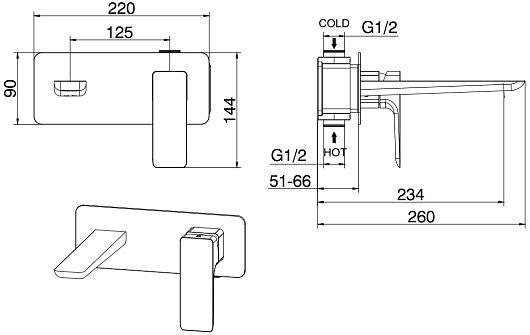 Allen Brau Смеситель для раковины Infinity 5.21003-31 (с внутренней частью) черный матовый – фотография-10
