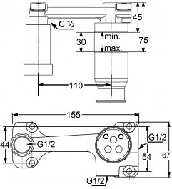 Kludi Смеситель Bozz 38243 скрытая часть – фотография-2