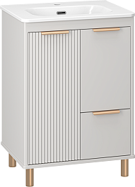 Brevita Тумба с раковиной Risacca Crema 60 серая – фотография-3