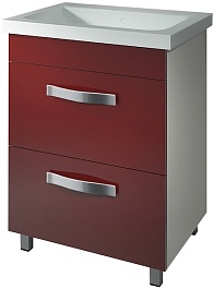 Какса-а Тумба для умывальника Хилтон 60 напольная, бордо – фотография-1