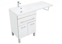 Aquanet Тумба с раковиной Верона 120 L напольная белая – фотография-4