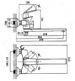 D&K Смеситель "Feuerbach Rhein DA1283301" для ванны – фотография-2