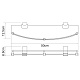WasserKRAFT Полка стеклянная "Exter K-5224" – картинка-6