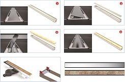 BERGES Wasserhaus Душевой лоток B1 Keramik 500 092016 золото глянец – фотография-7