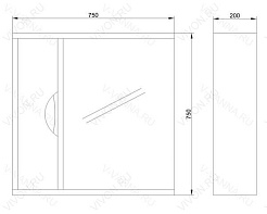 Водолей Мебель для ванной "Габи 75" L – фотография-3