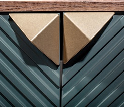 Runo Мебель для ванной Андорра 85 Poligono подвесная зеленый графит/дуб коньячный – фотография-6