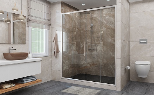 DTO Душевая дверь в нишу FC2 170-190 Chrome – картинка-3