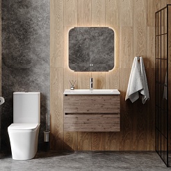 Teymi Тумба с раковиной Laina 75 подвесная дуб темный – фотография-13