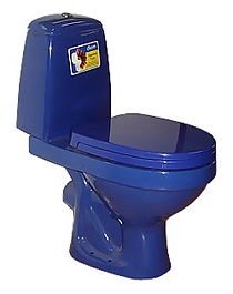 Oscar Унитаз-Компакт "Синий" микролифт – фотография-2