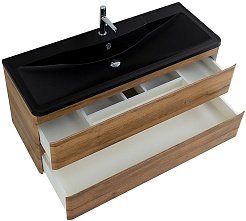 BelBagno Мебель для ванной Albano 120 подвесная Rovere Rustico с раковиной BB1200/455-LV-ART-ALR-NERO – фотография-5
