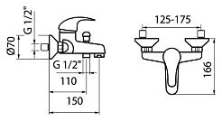 Webert Смеситель для ванны Sax SX850102015 – фотография-2