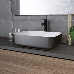 Grossman Раковина накладная Color 50.5 GR-4043BW черная – фотография-3