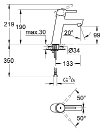 Grohe Смеситель для раковины Concetto 23451001 – фотография-2