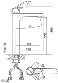 D&K Смеситель "Marx Rhein DA1392001" для раковины – фотография-2