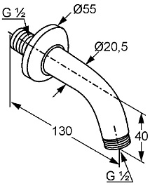 Kludi Кронштейн для верхнего душа "Freshline 6235305-00" – фотография-2