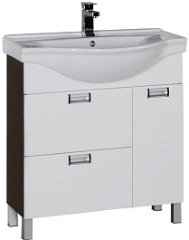 Aquanet Тумба с раковиной "Сити 80" венге (173129) – фотография-1