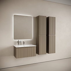 Sancos Тумба под раковину Code 80 c одним ящиком серо-бежевая – фотография-4