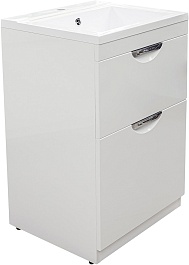 Mixline Тумба с раковиной Атлантик 56 белая – фотография-1