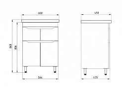 ASB-Mebel Тумба с раковиной Бари 60 – фотография-3