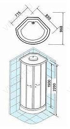 Appollo Душевая кабина TS-85W – фотография-3