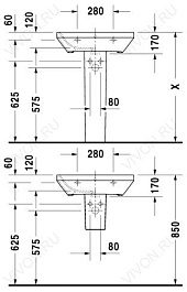 Duravit Пьедестал для раковины DuraStyle 0858290000 – фотография-3