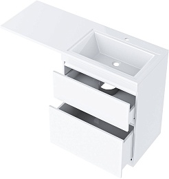 Vivon Тумба под раковину под стиральную машину Donna 130 напольная белый глянец эмаль – фотография-6