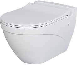 Ambassador Сиденье для унитаза Nord тонкое белое матовое – фотография-2