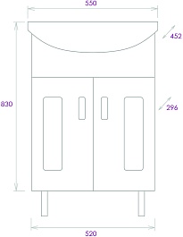 Onika Мебель для ванной Кристалл 55.18 R – фотография-13